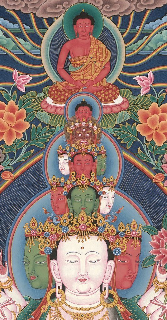 Armed Avalokitesvara By Mukti Singh Thapa Buddha Art
