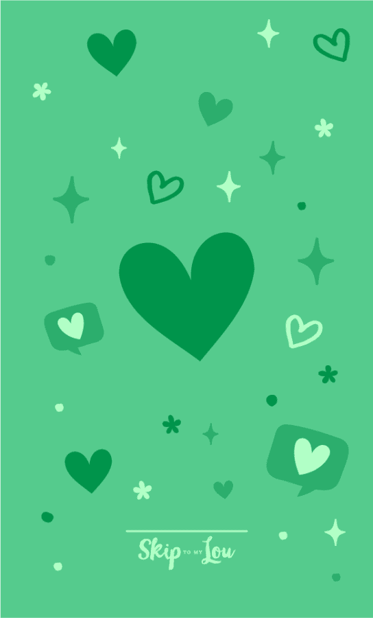 Beautiful Green Heart Wallpaper For Phone And Computer