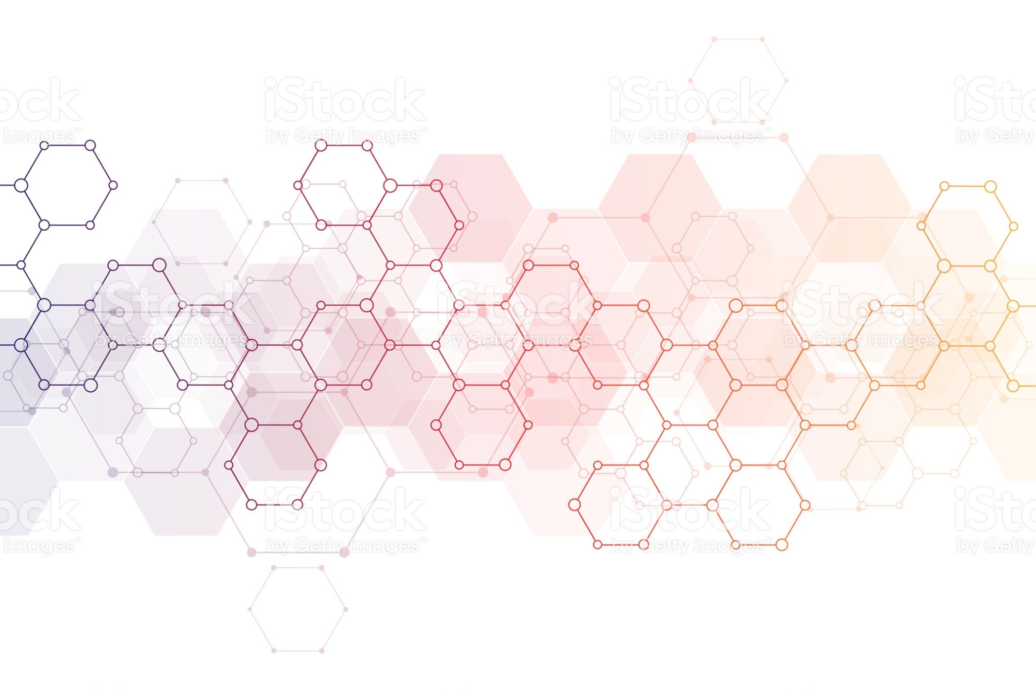 Geometric Background Texture With Molecular Structures And