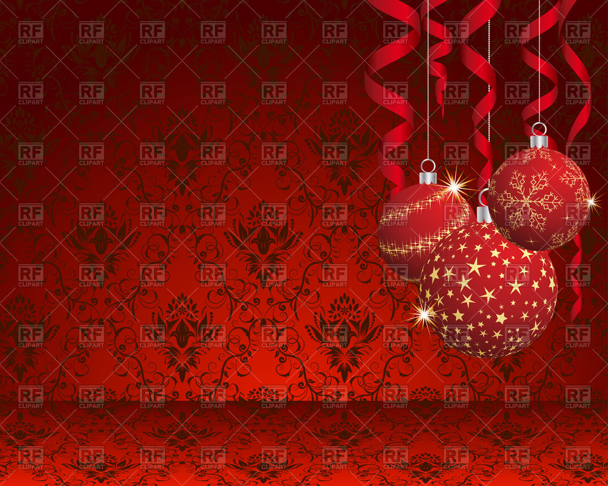 Red Christmas Wallpaper Vector Image Of Background Textures