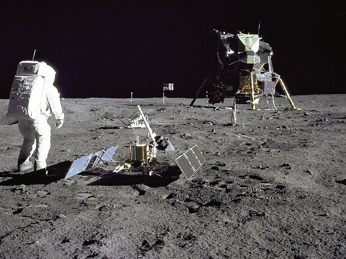 Moon Landing HD Wallpaper Aldrin Looks Back At Tranquility Base