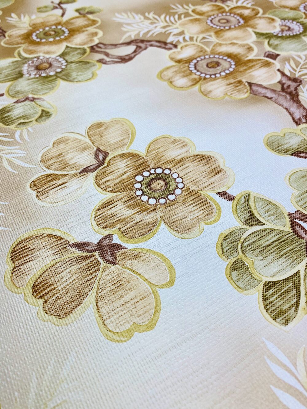 Green And Brown Floral Wallpaper