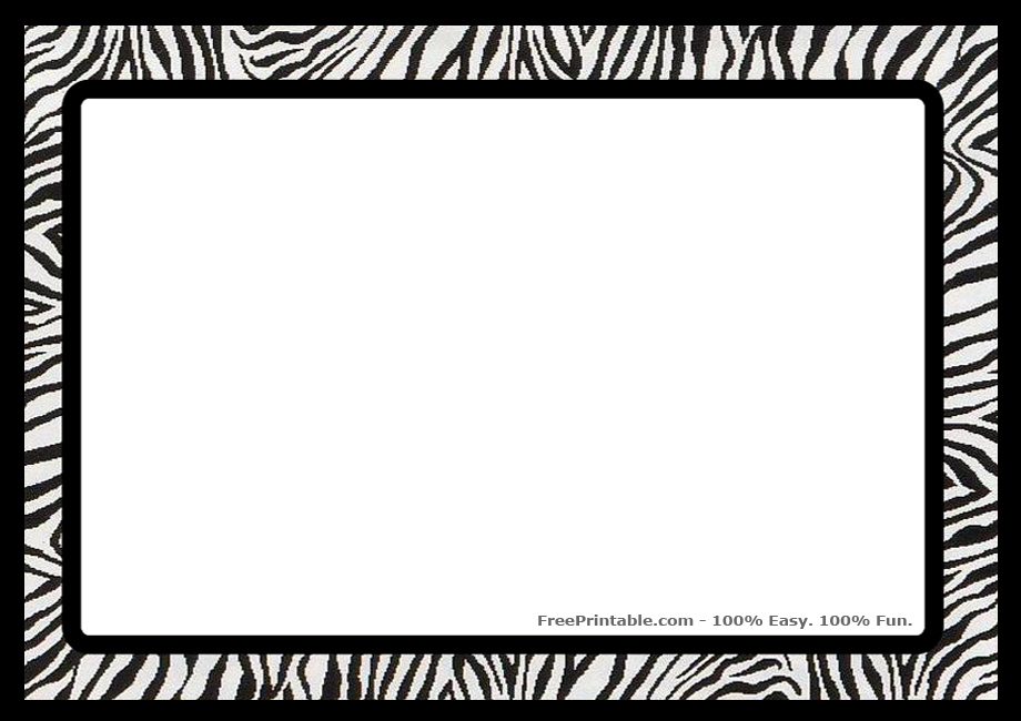 Zebra Border Print