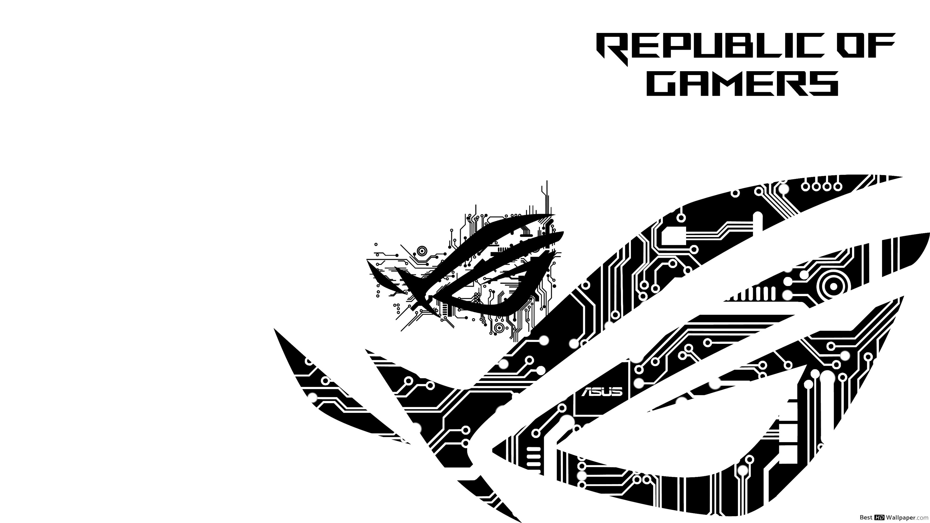 Asus Rog Republic Of Gamers Hi Tech Black Logo HD