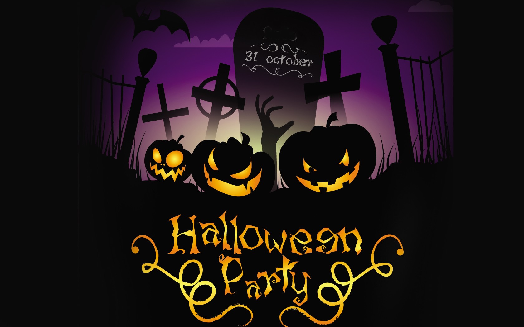 Dark Halloween Vector Backgroun HD New Wallpaper