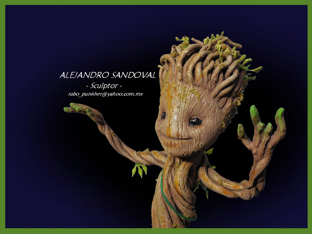 Baby Groot Sculpt Custom Finished By Alejandrosandoval On