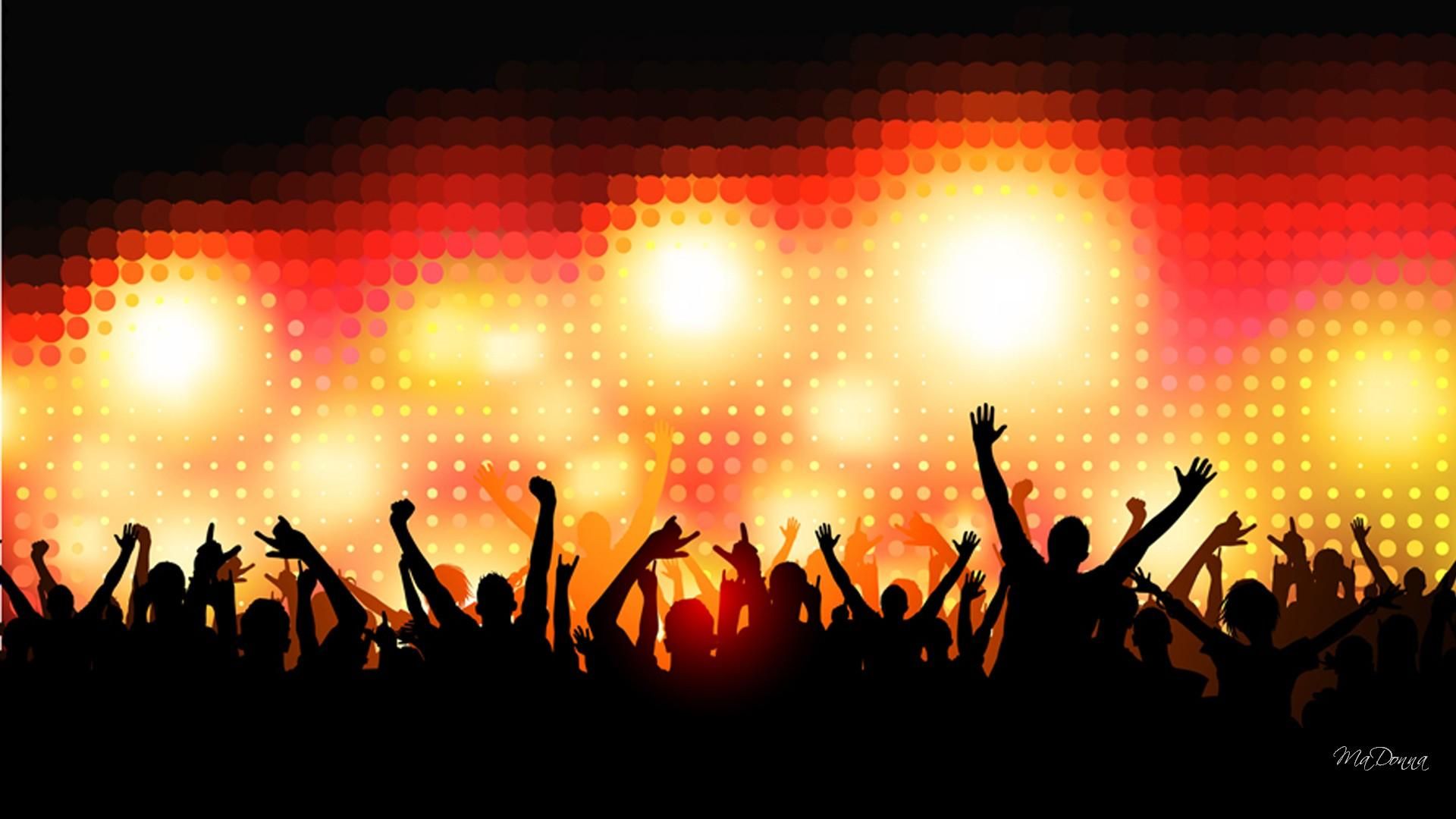 Party Wallpaper Silhouette Vector Background Music