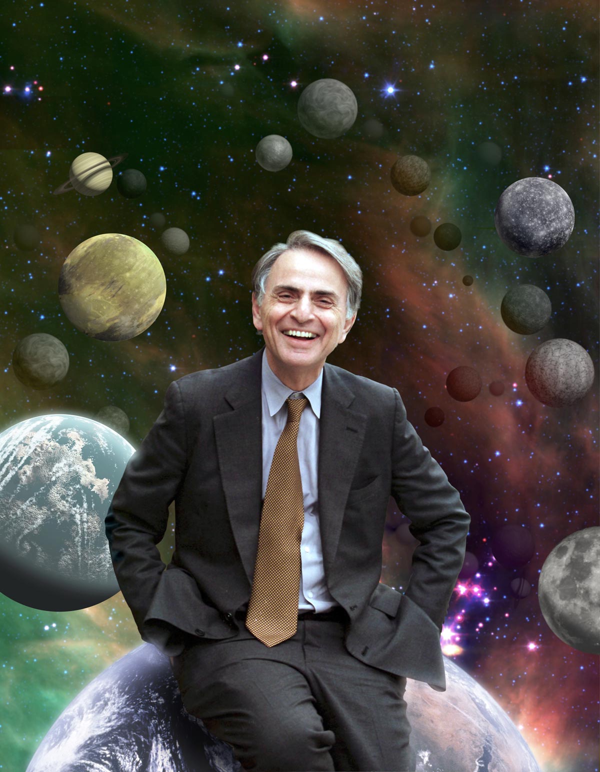 Carl Sagan Plaary Scientist Nasa Solar System