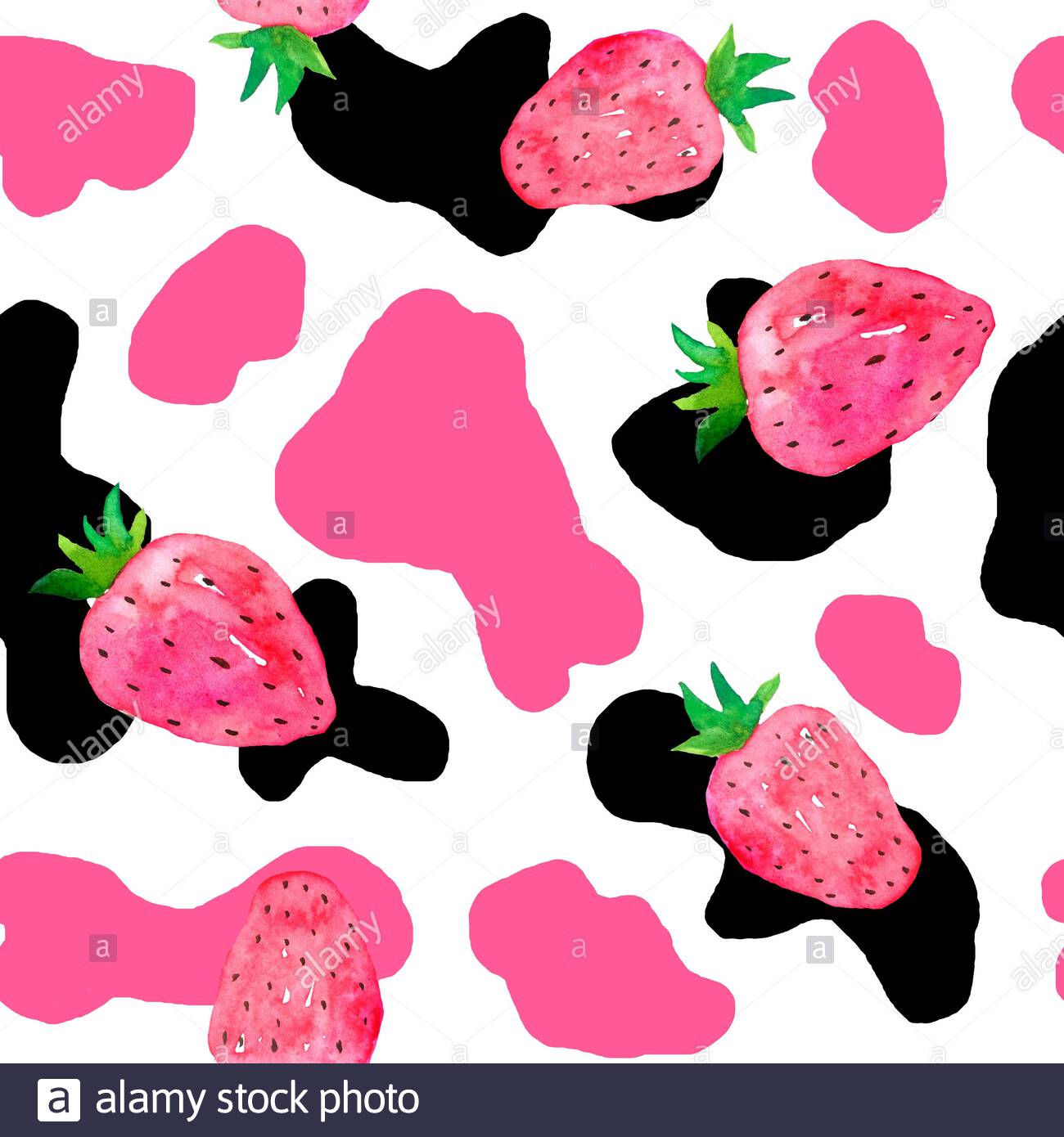 Free download Watercolor hand drawn seamless cow print fabric pattern black  1300x1390 for your Desktop Mobile  Tablet  Explore 22 Pastel Strawberry  Wallpapers  Strawberry Shortcake Wallpaper Strawberry Wallpaper Pastel  Backgrounds
