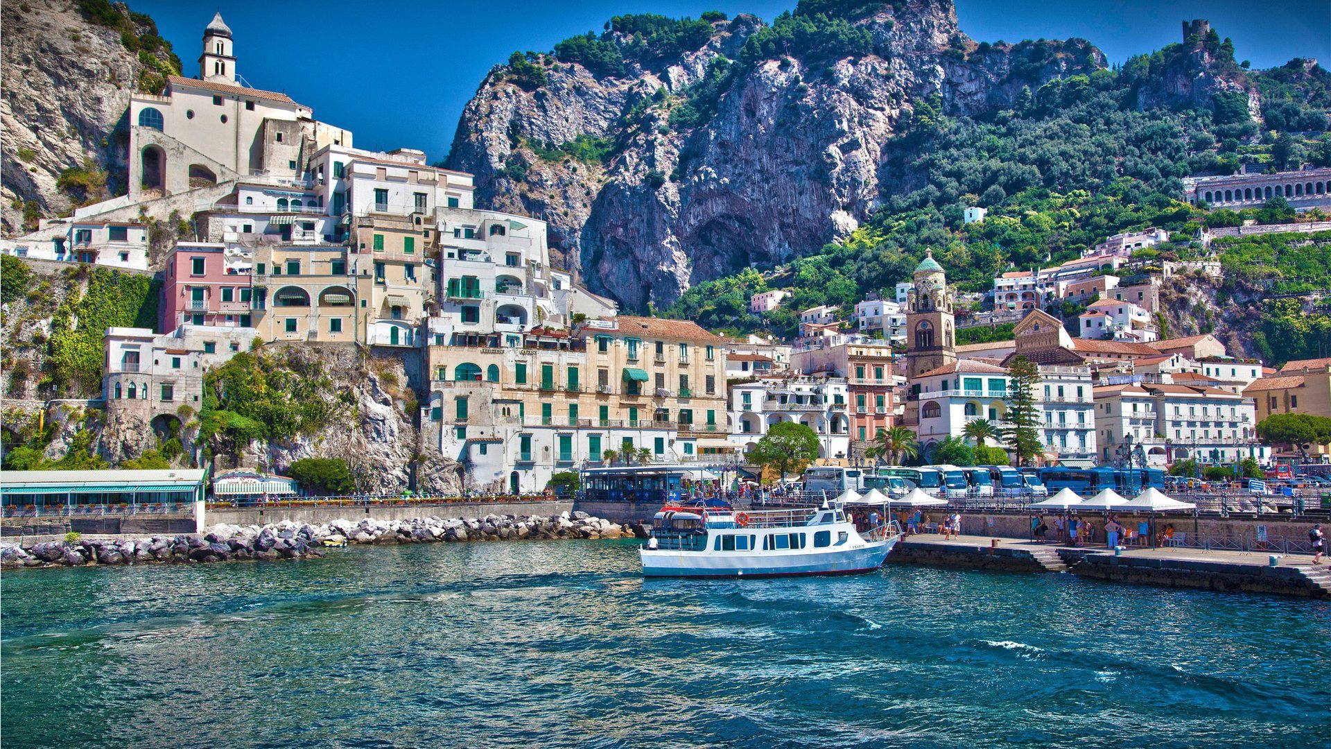 Amalfi Salerno Italy Full HD Desktop Wallpaper 1080p