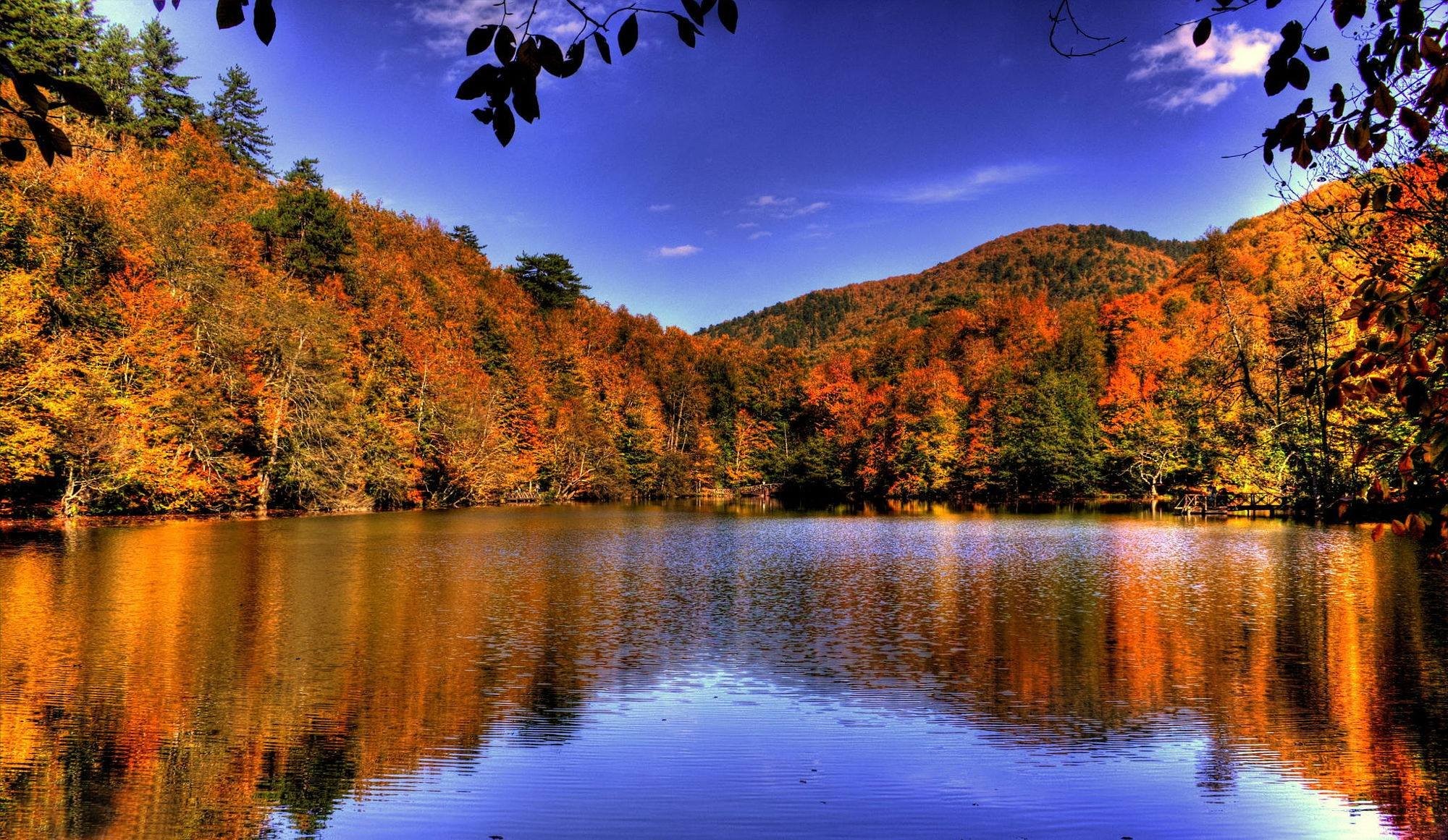 Peace Lake Yedi Turkey Nature Wallpaper Autumn Landscape