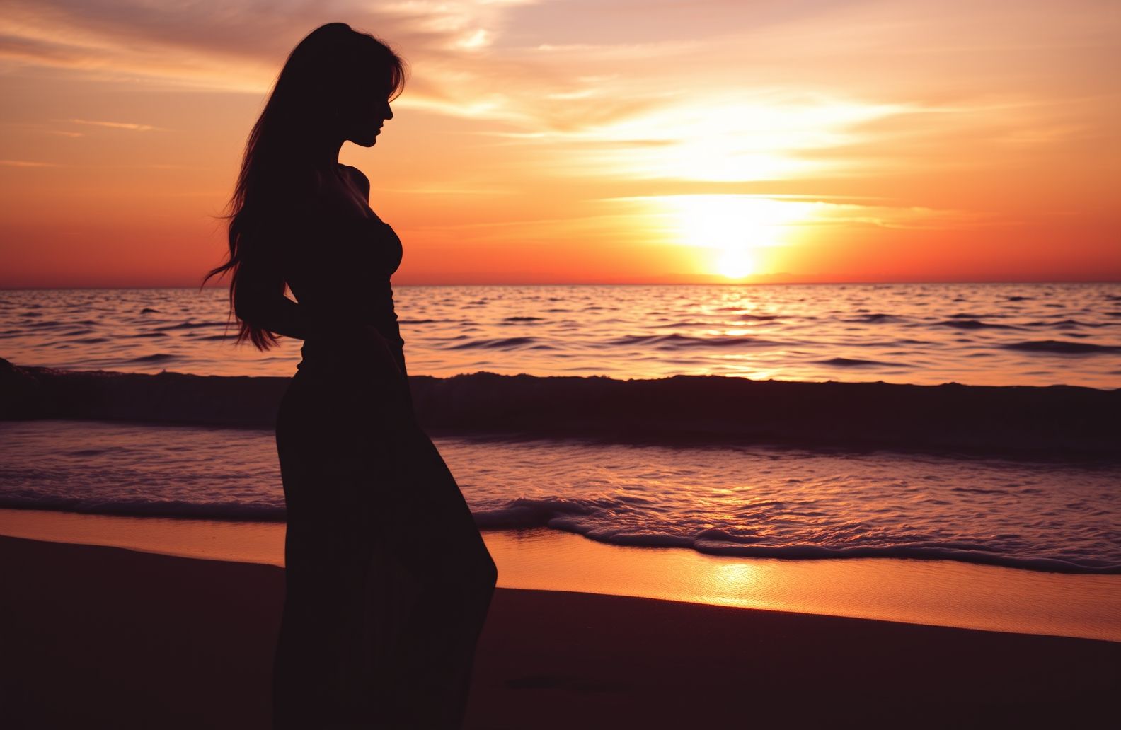 Woman Silhouette Wallpaper