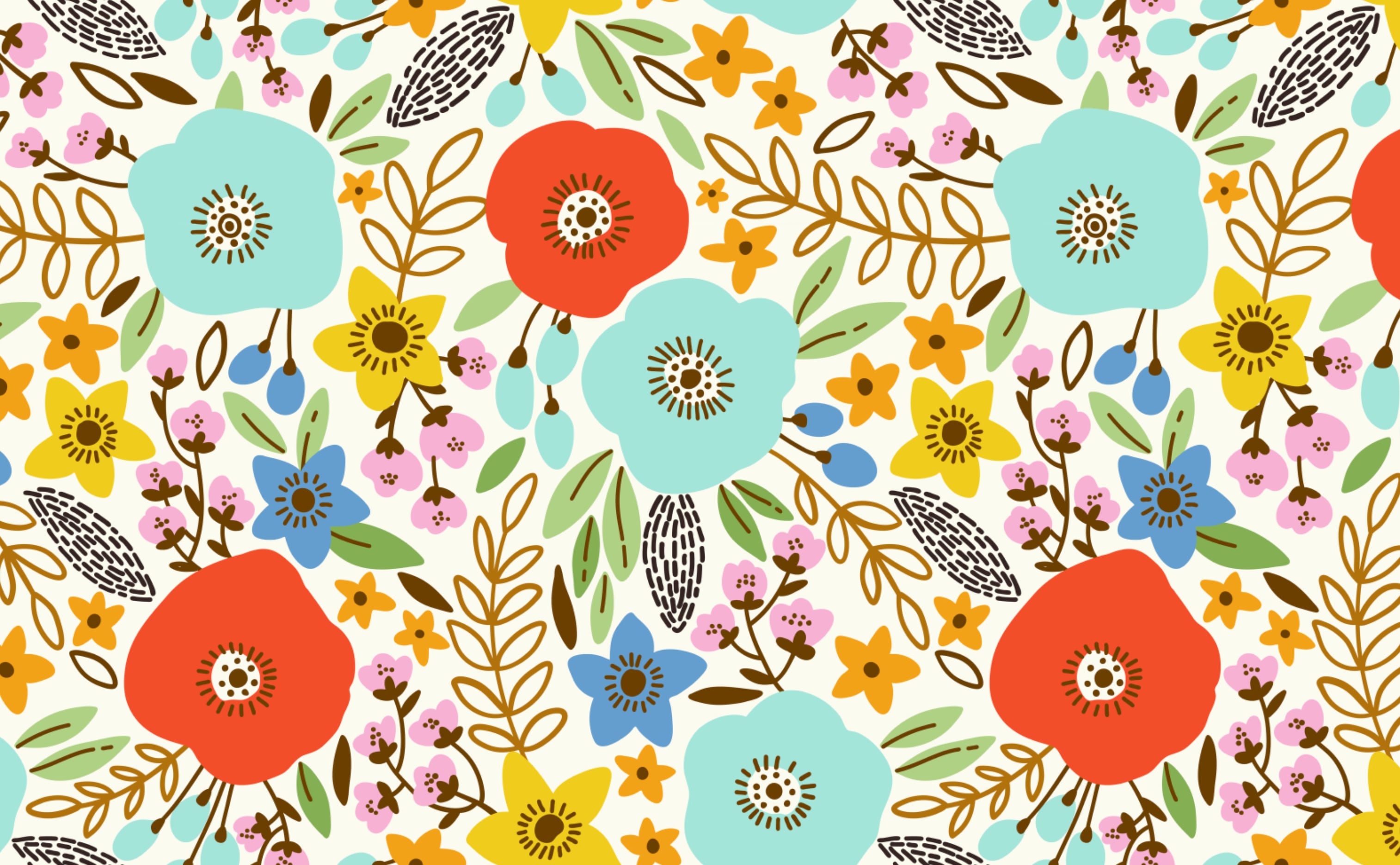 Floral Pattern Wallpaper