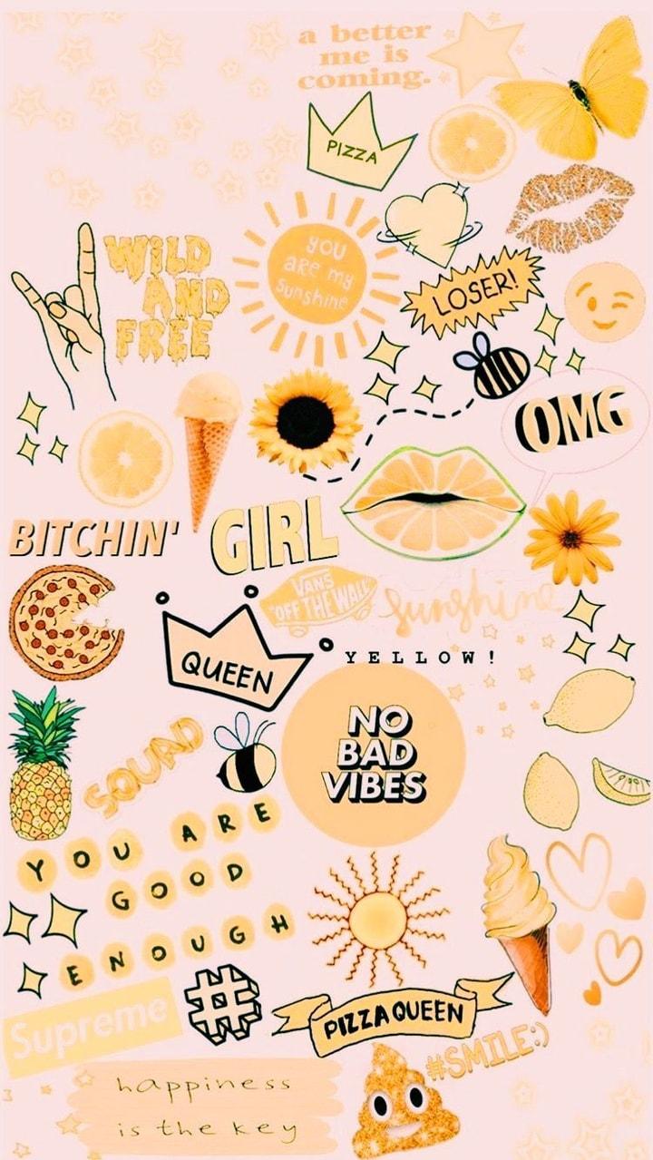 Wallpaper Yellow And Aesthetic Image Cute