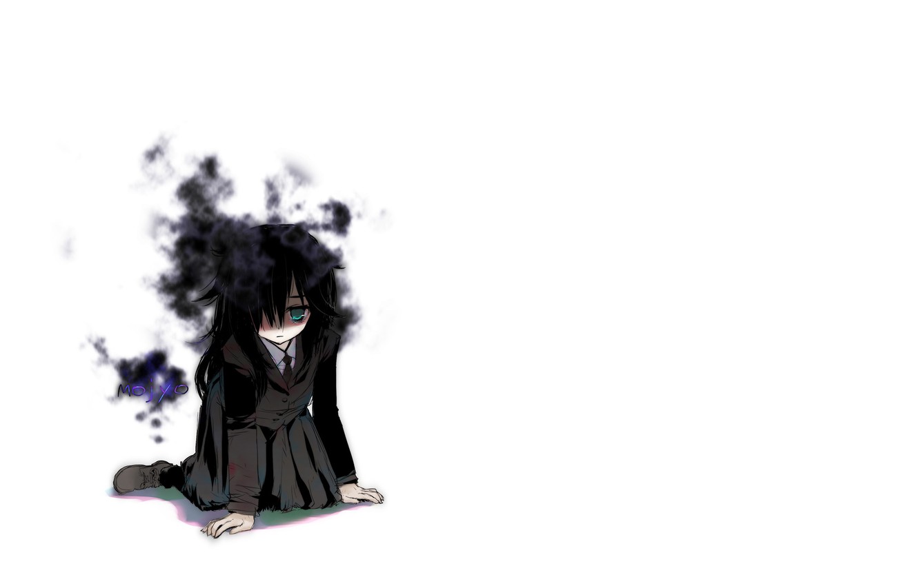 Wallpaper Girl Background Art Clouds Watamote They Will Meet
