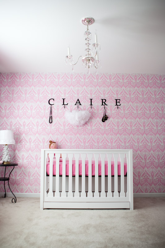 Modern Baby Room Wallpaper Vintage glam nursery at its