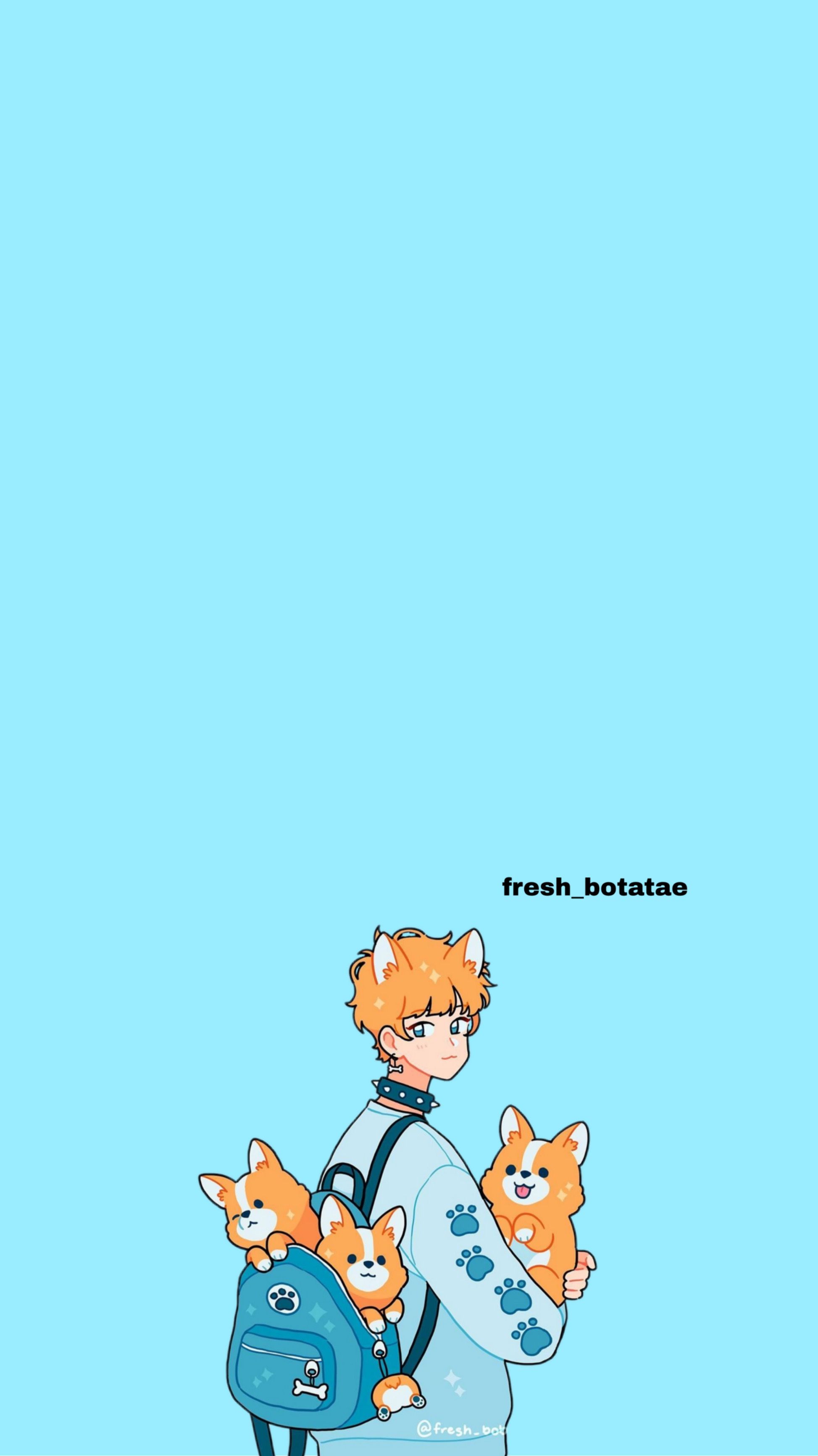 Aesthetic Blue Anime Wallpaper