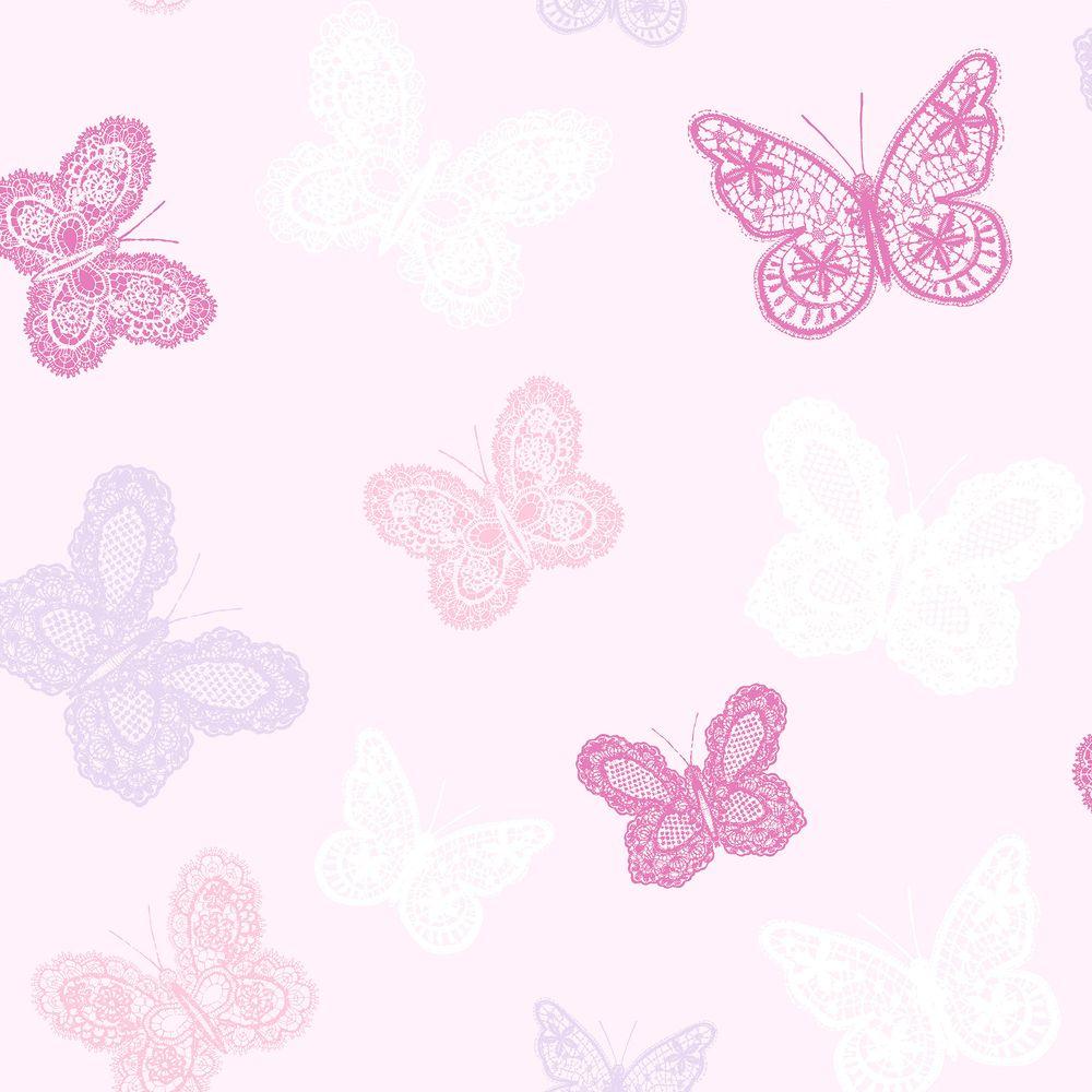 Graham Brown Pink Butterfly Wallpaper The Home Depot