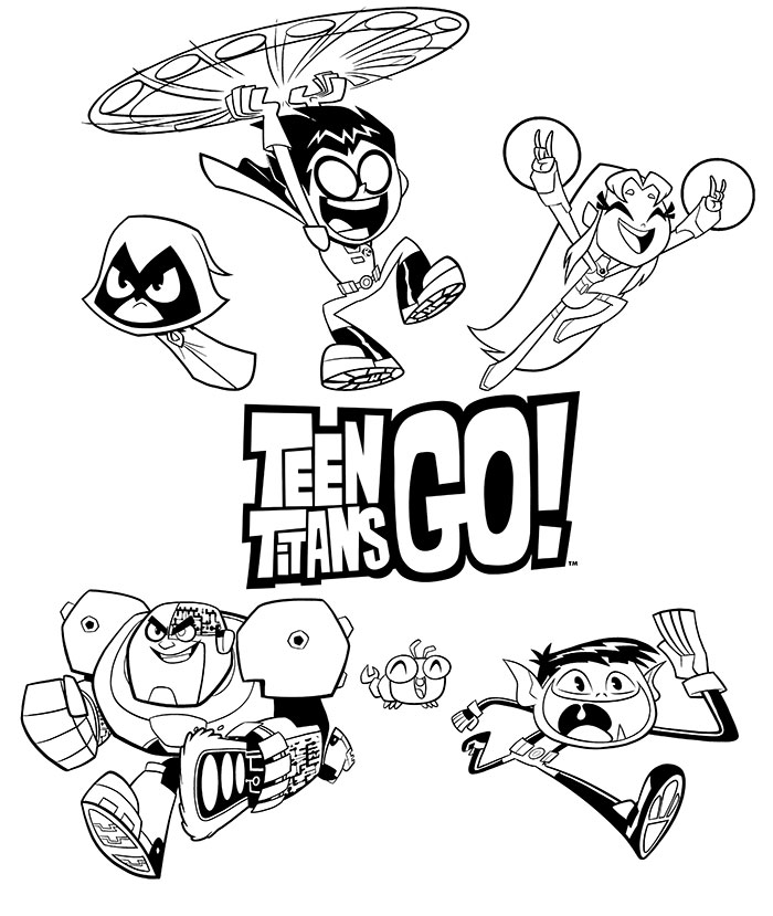 Top Teen Titans Coloring S Image Kids Pedia