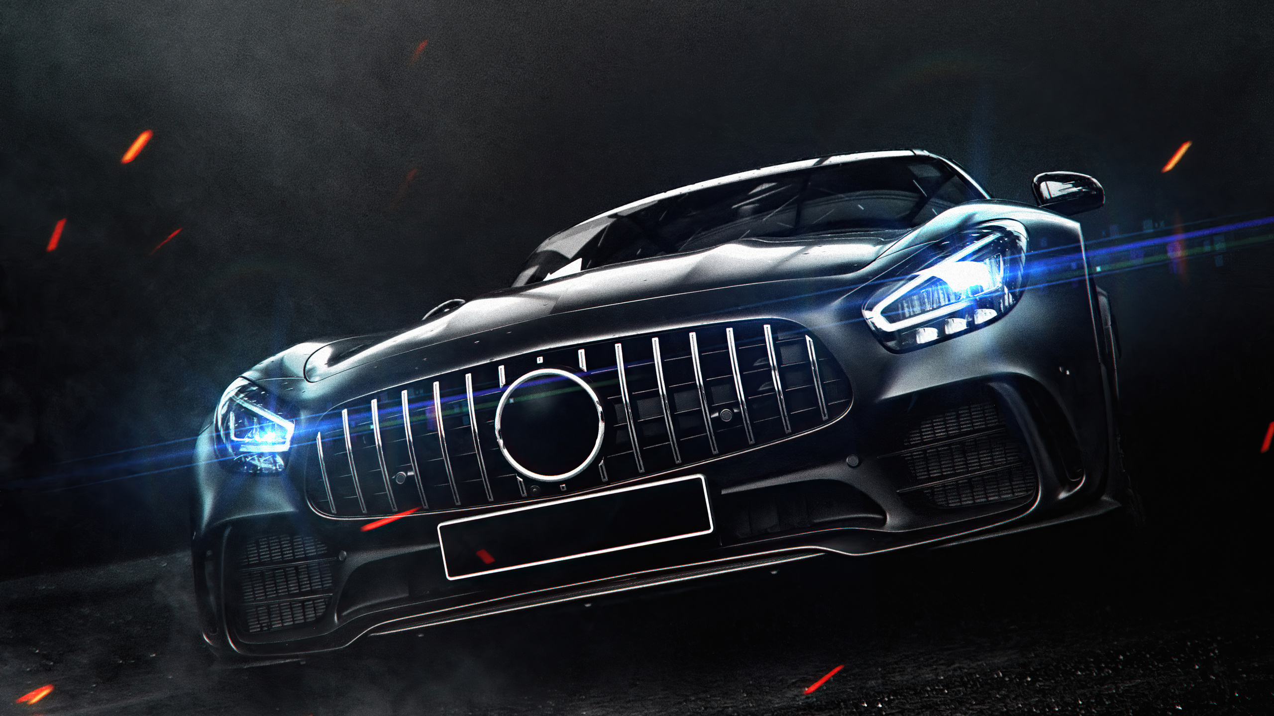 Mercedes Amg Gtr Night Ride 5k 1440p Resolution HD 4k Wallpaper