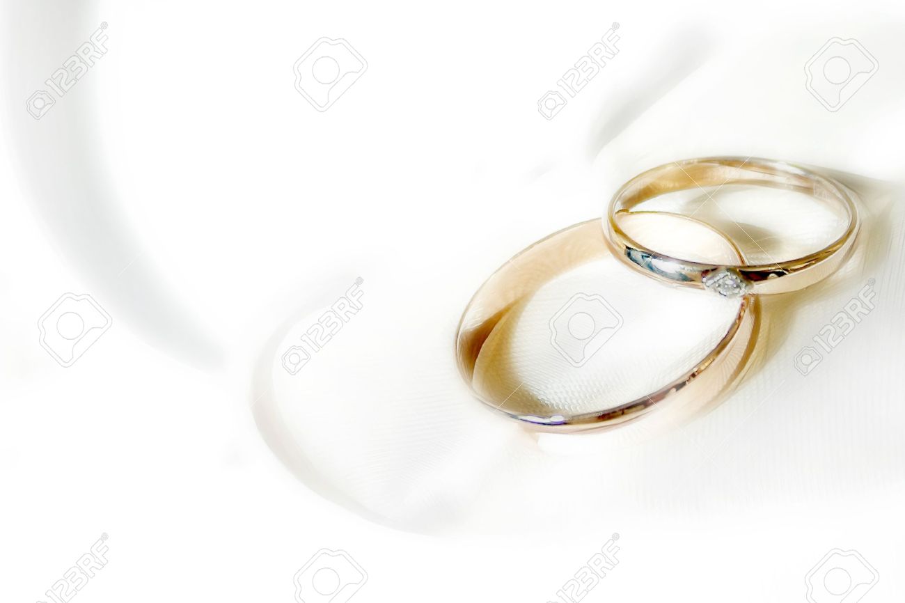 Abstract Scene With Wedding Rings As Celebration Background Stock