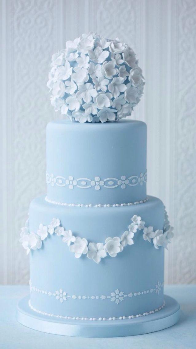 Wedgewood Powder Blue Wedding Cake Cakes