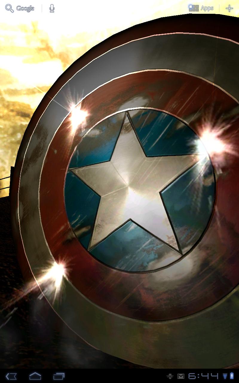 Be the hero with the official Captain America Shield Live Wallpaper