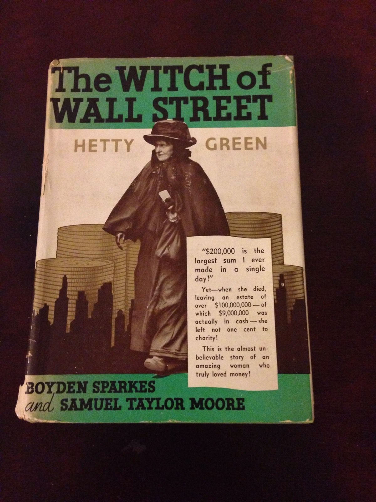 Hetty Green The Witch Of Wall Street Depression Era Book Roaring