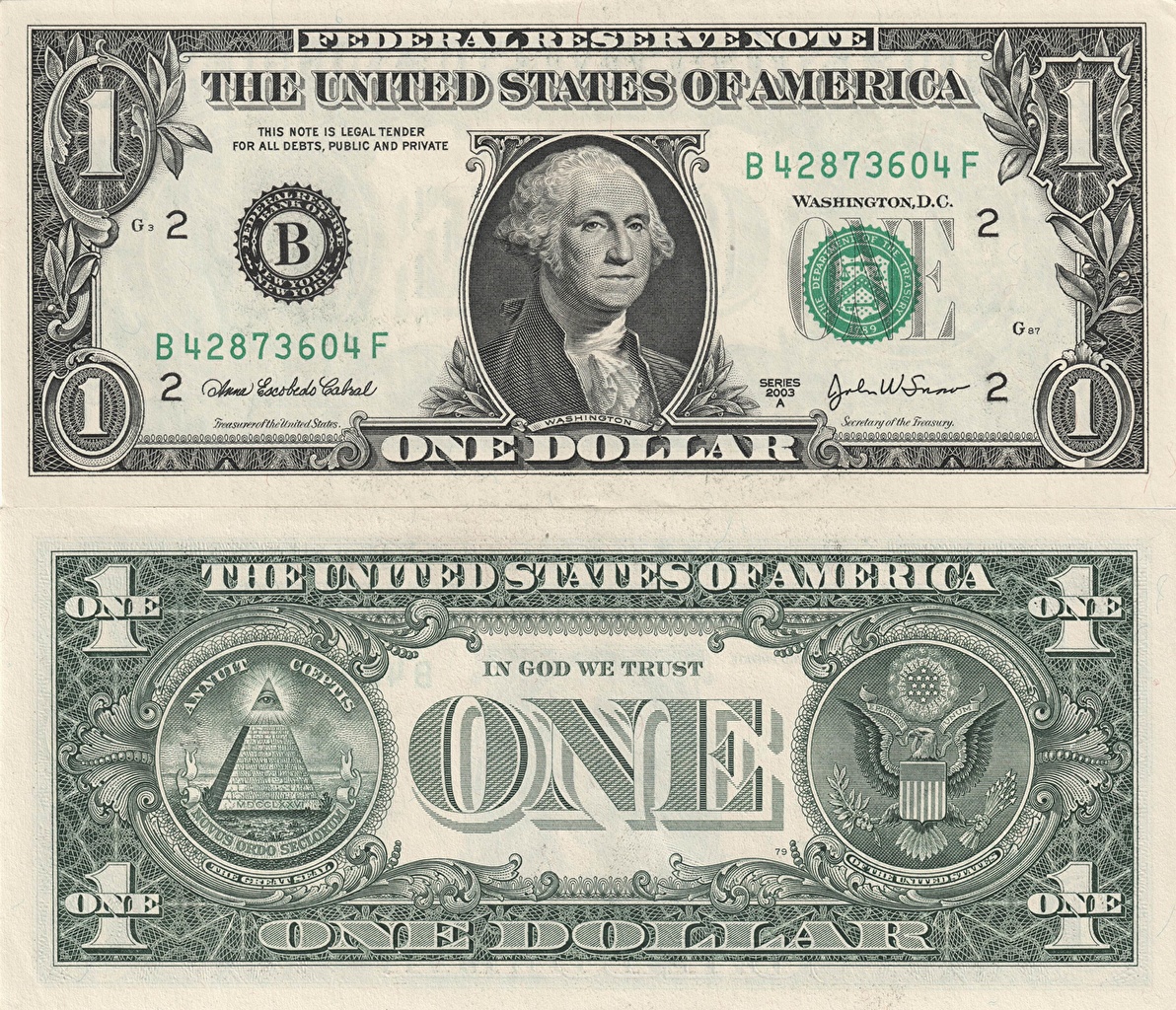 Photos Dollars Banknotes One Dollar Money