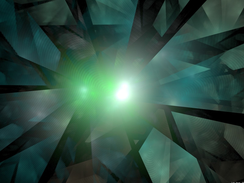 Abstract Green Boom Sonic Wallpaper
