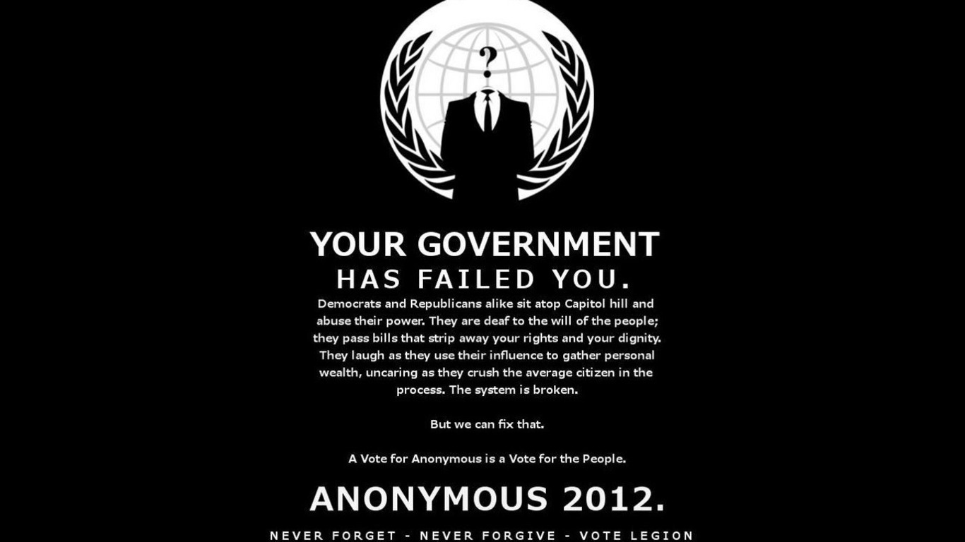 Anonymous Wallpaper 1366x768 Picture