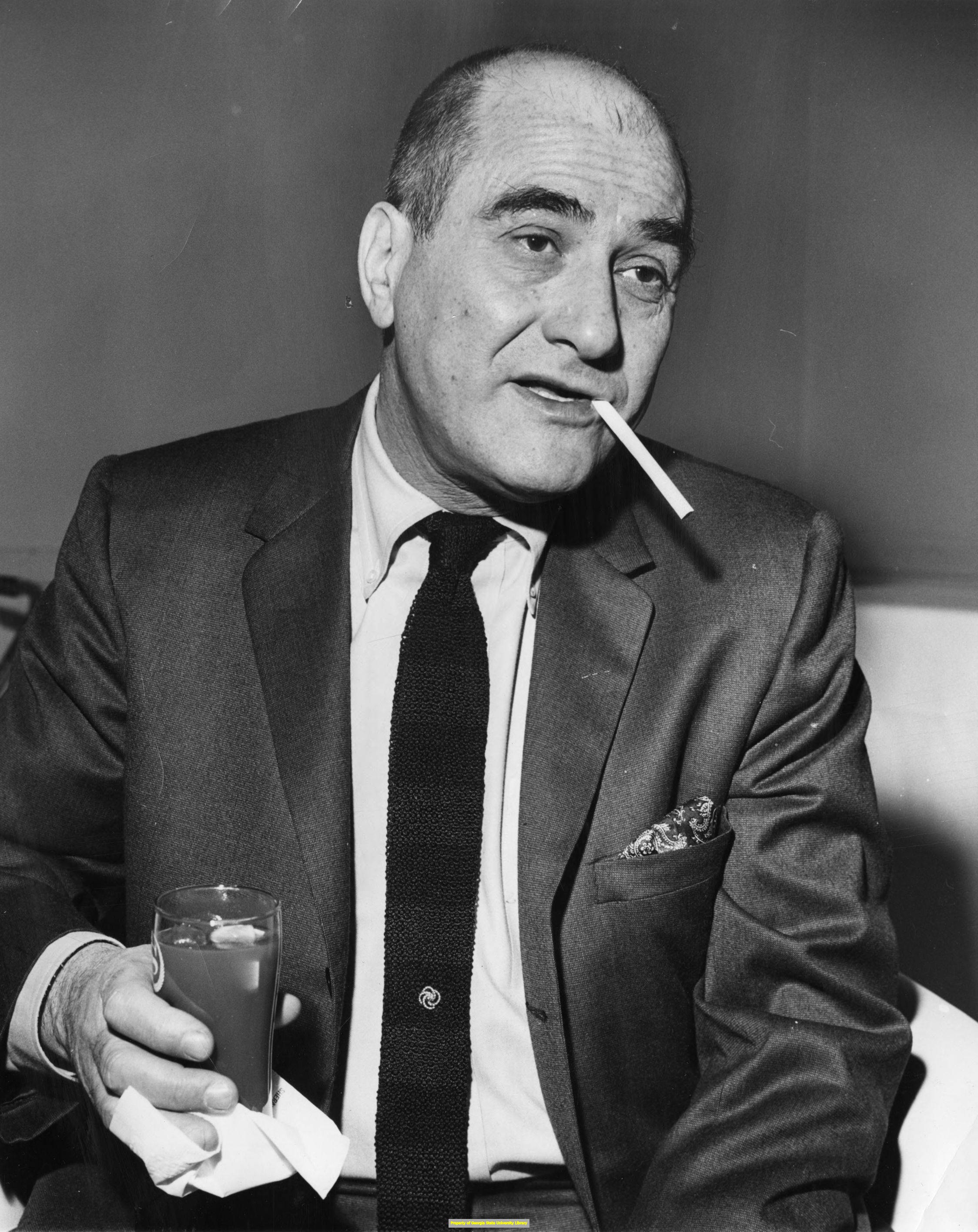 Bald Artie Shaw Smoking Cigarette Wallpaper