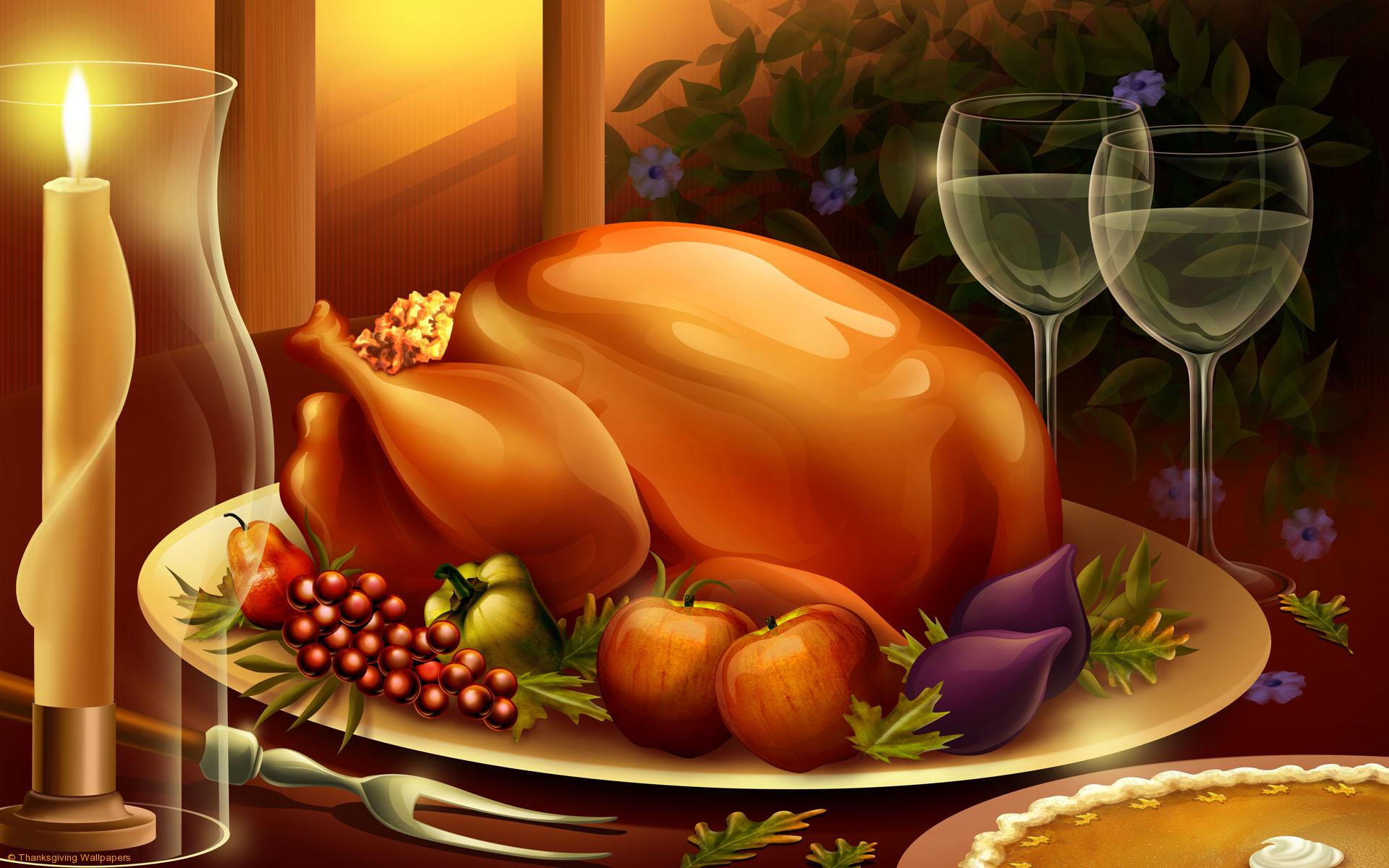 Thanksgiving Feast Wallpaper Desktop HD
