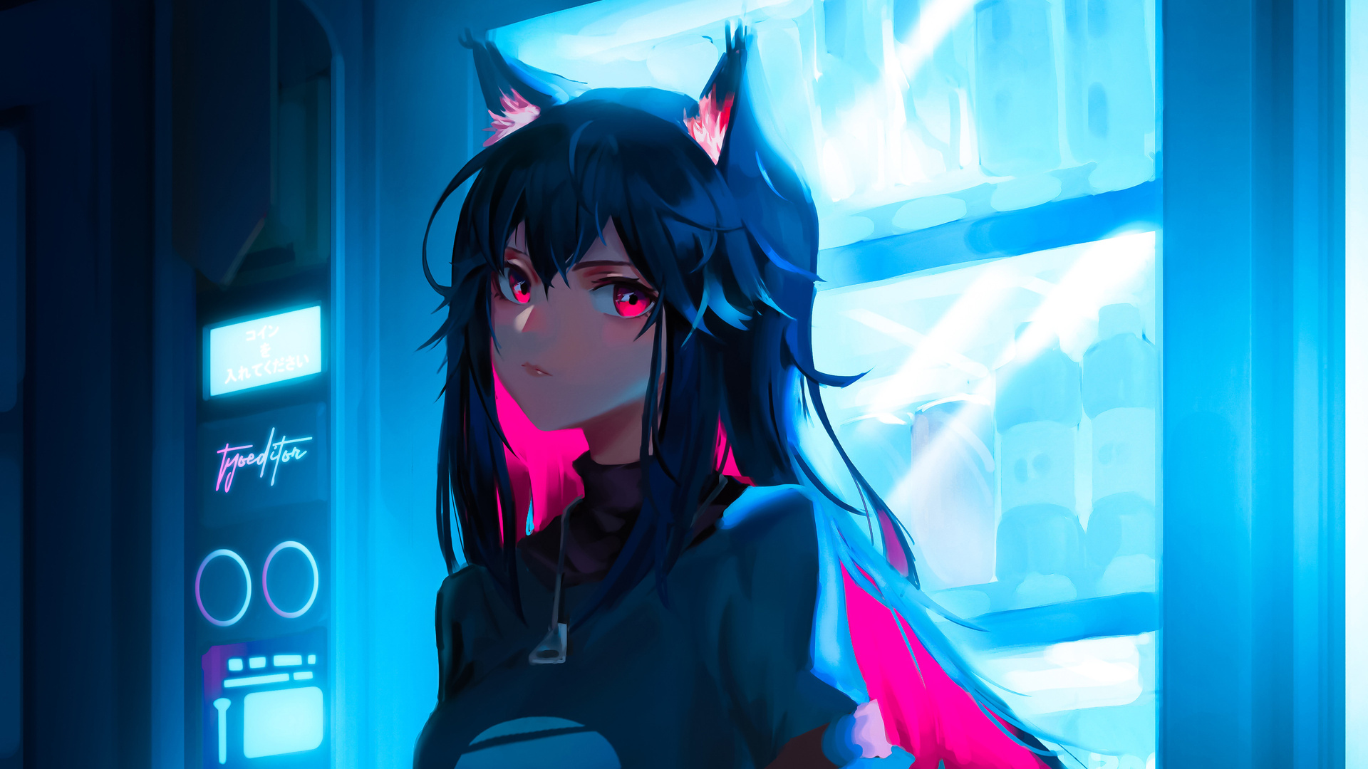 Cyber Anime Girl 4k Laptop Full HD 1080p Wallpaper Image Photos