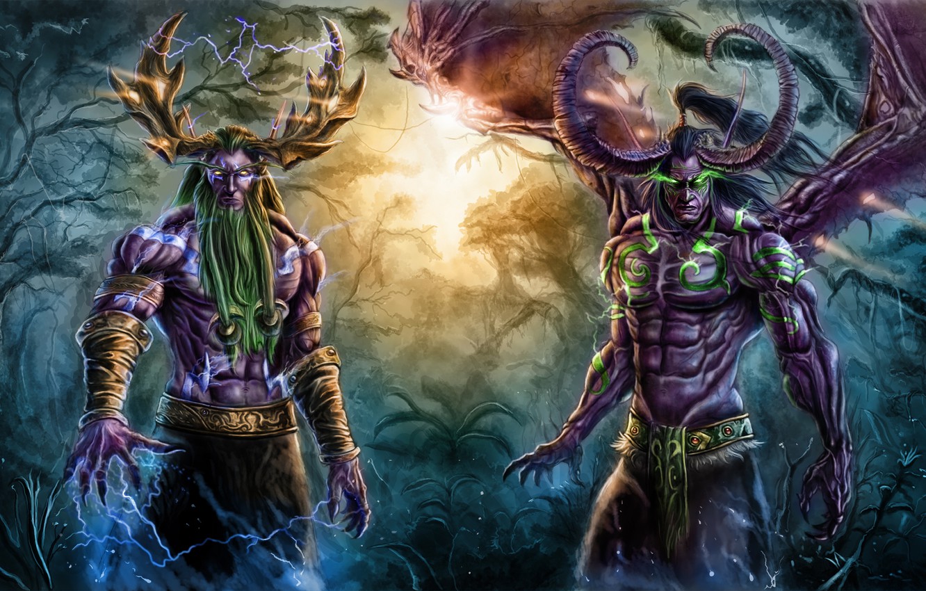 Wallpaper Demon World Of Warcraft Blizzard Night Elf Illidan