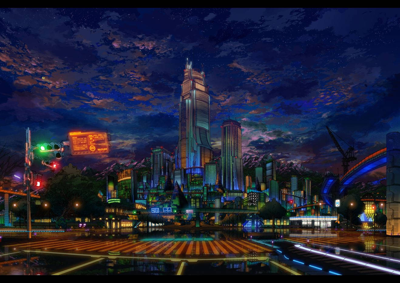 Anime City Wallpaper