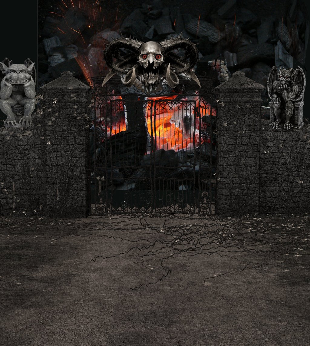 Hell Background Gate To Background By