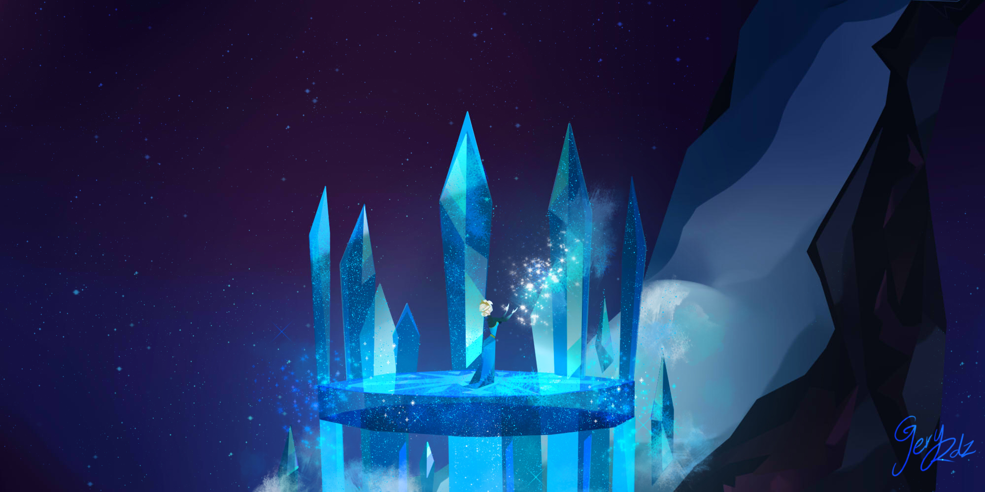 Frozen Ice Castle Wallpaper By Geryri