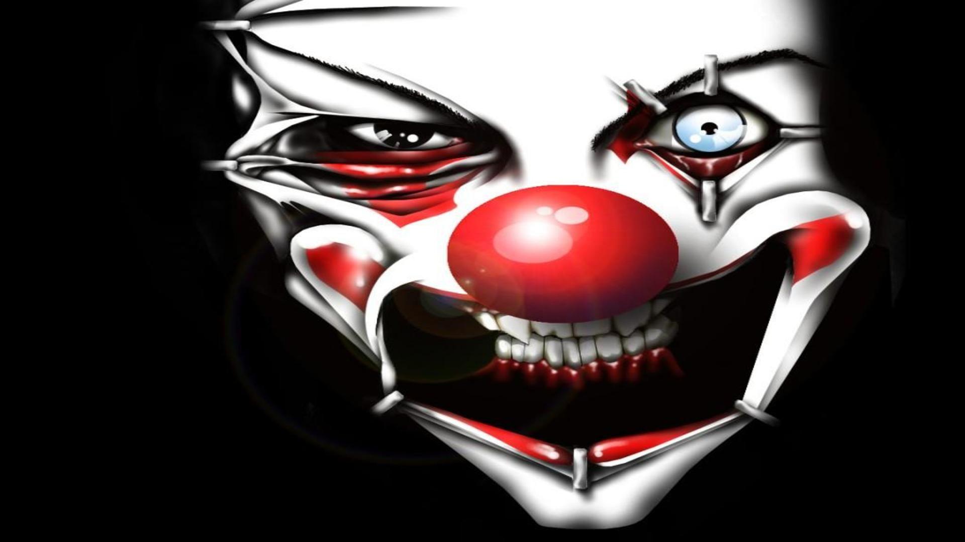 Evil Clown Face Desktop Background Wallpaper Image