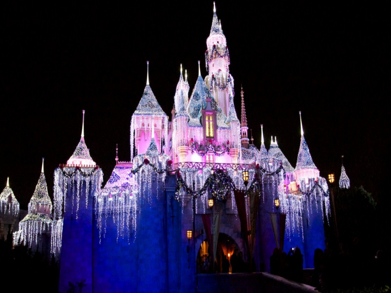 Disney World Castle Christmas Wallpaper Image Pictures Becuo