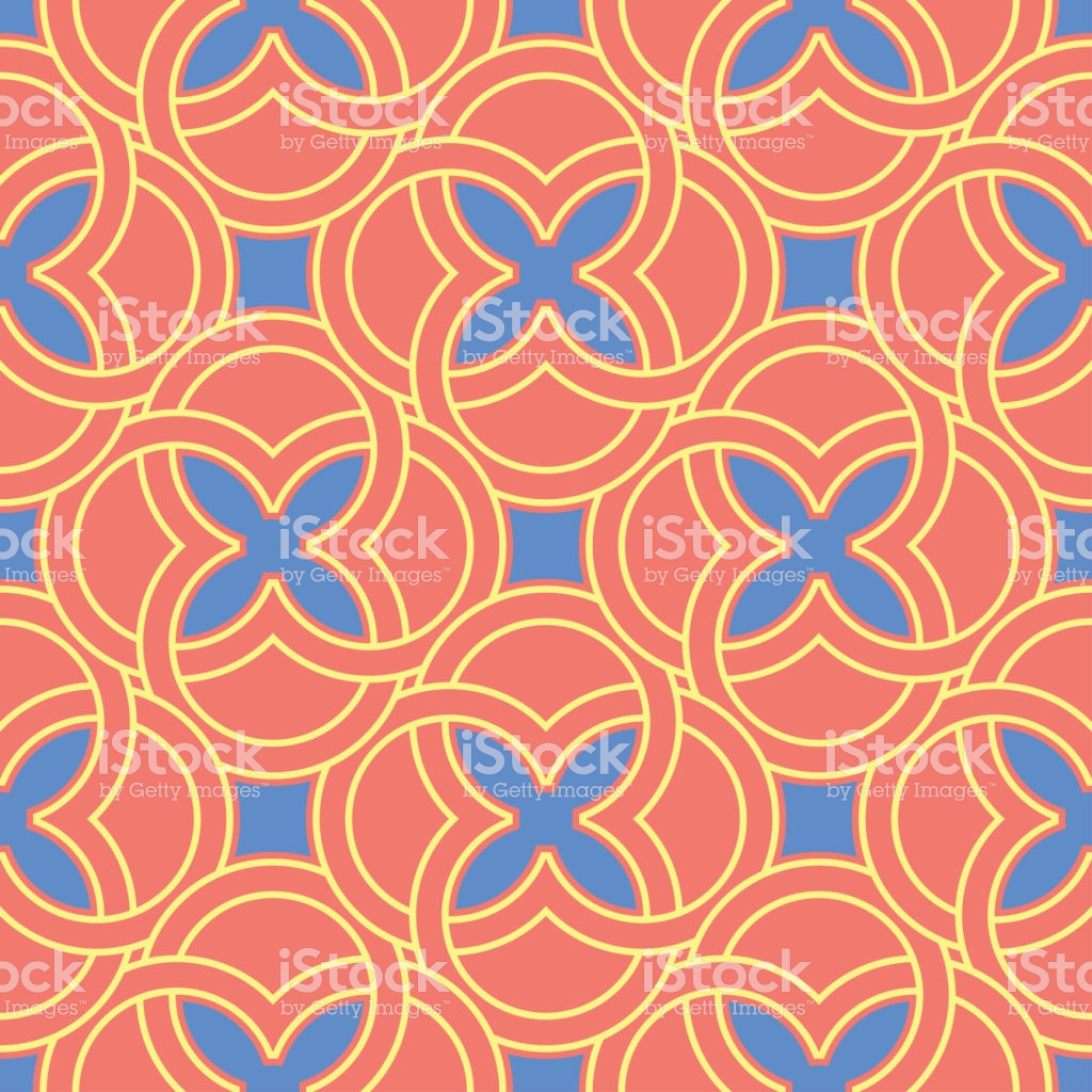 Geometric Bright Multi Colored Seamless Background Blue And Beige
