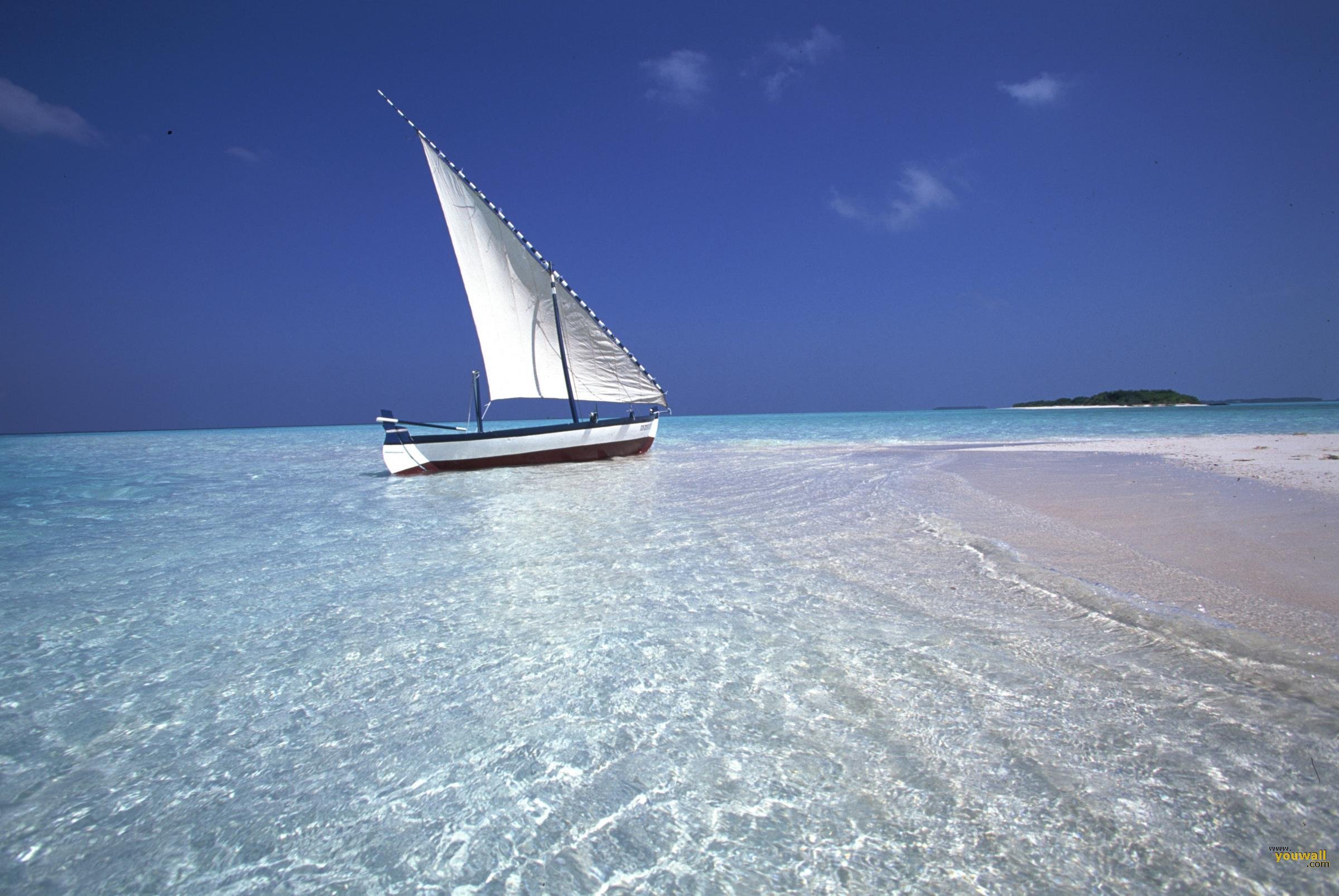 Nice Boat On The Beach Wallpaper