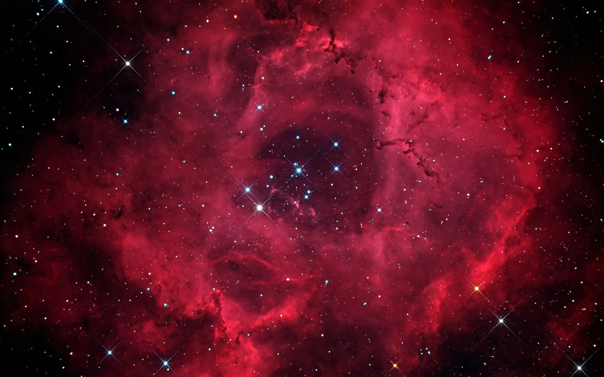 Space Stars Nebula Nebulosa Roseta Wallpaper HD Desktop And