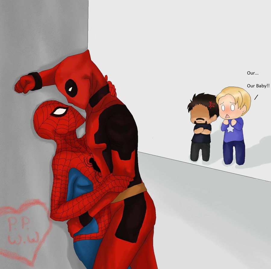 Deadpool X Spiderman Yaoi Image Pictures Becuo