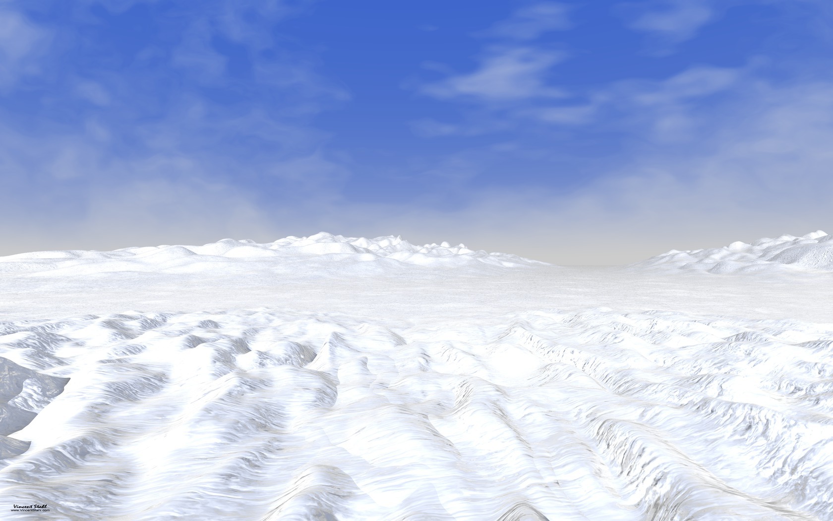 White Snow Field Desktop Background