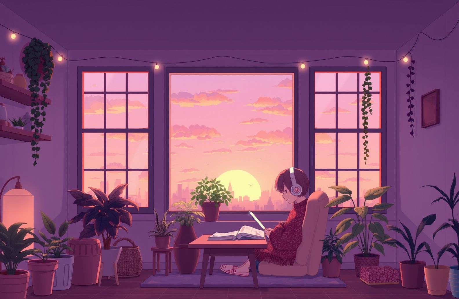 Lofi Anime Aesthetic iPad Wallpaper