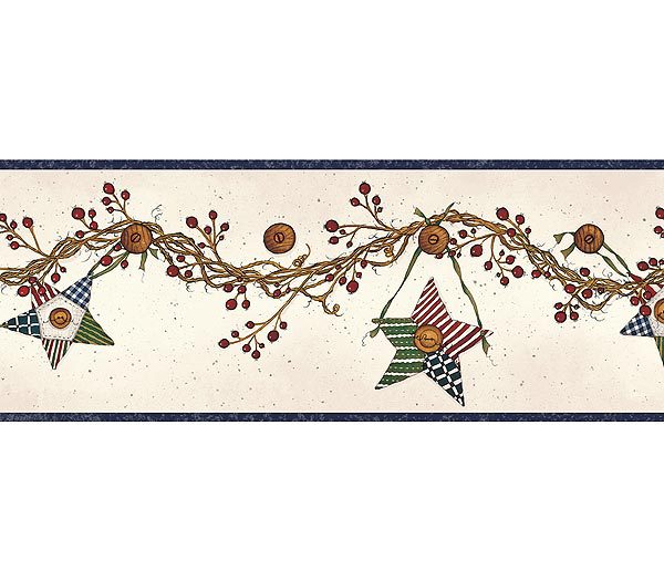 Free download Navy Quilted Stars Garland Wallpaper Border [600x525] for your Desktop, Mobile