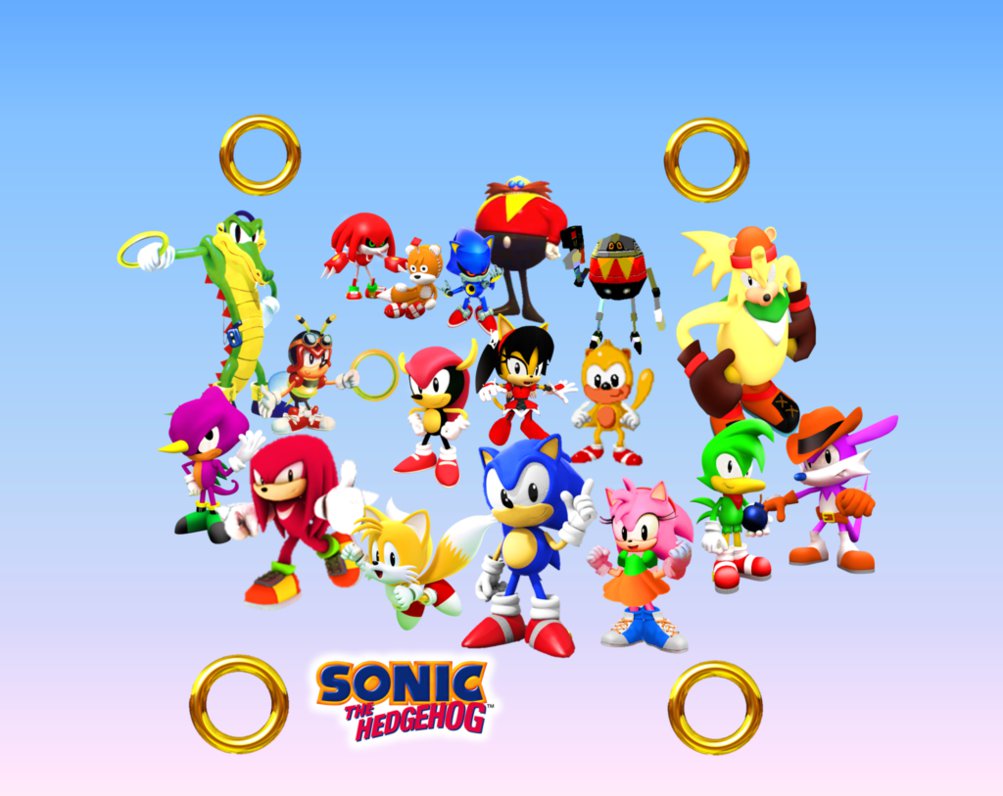 Classic Sonic And His Gang Wallpaper Ii By