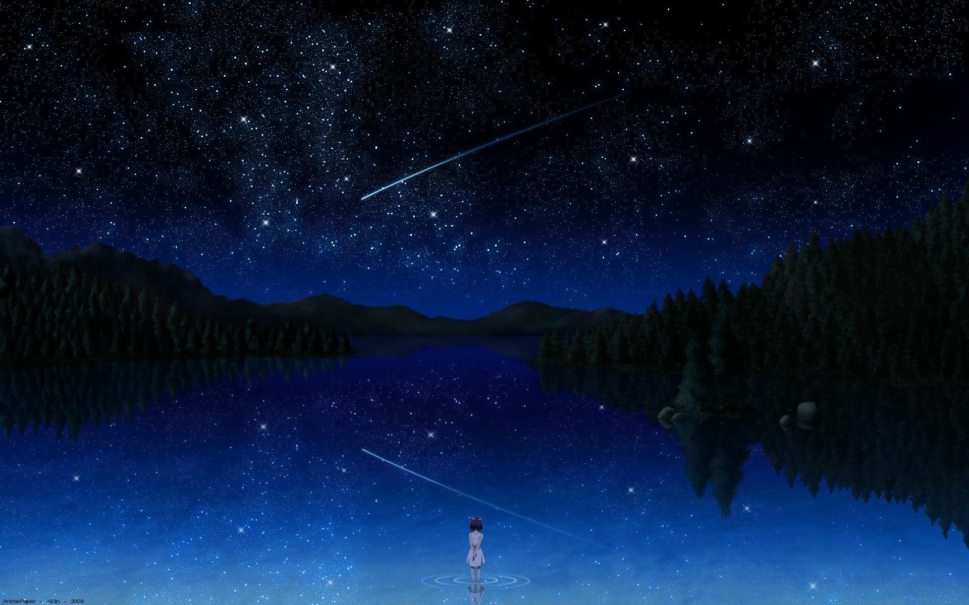 Meteor Shower Wallpaper Top Background