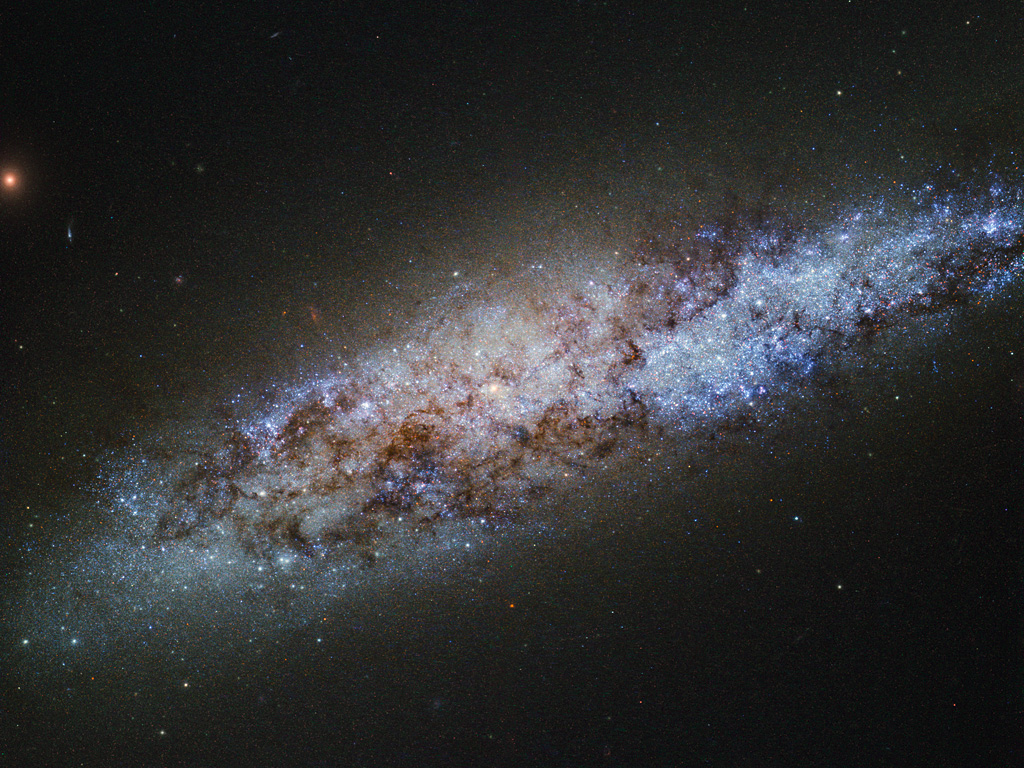 Dark Dust In This Beautiful Space Wallpaper Is A Dwarf Spiral Galaxy